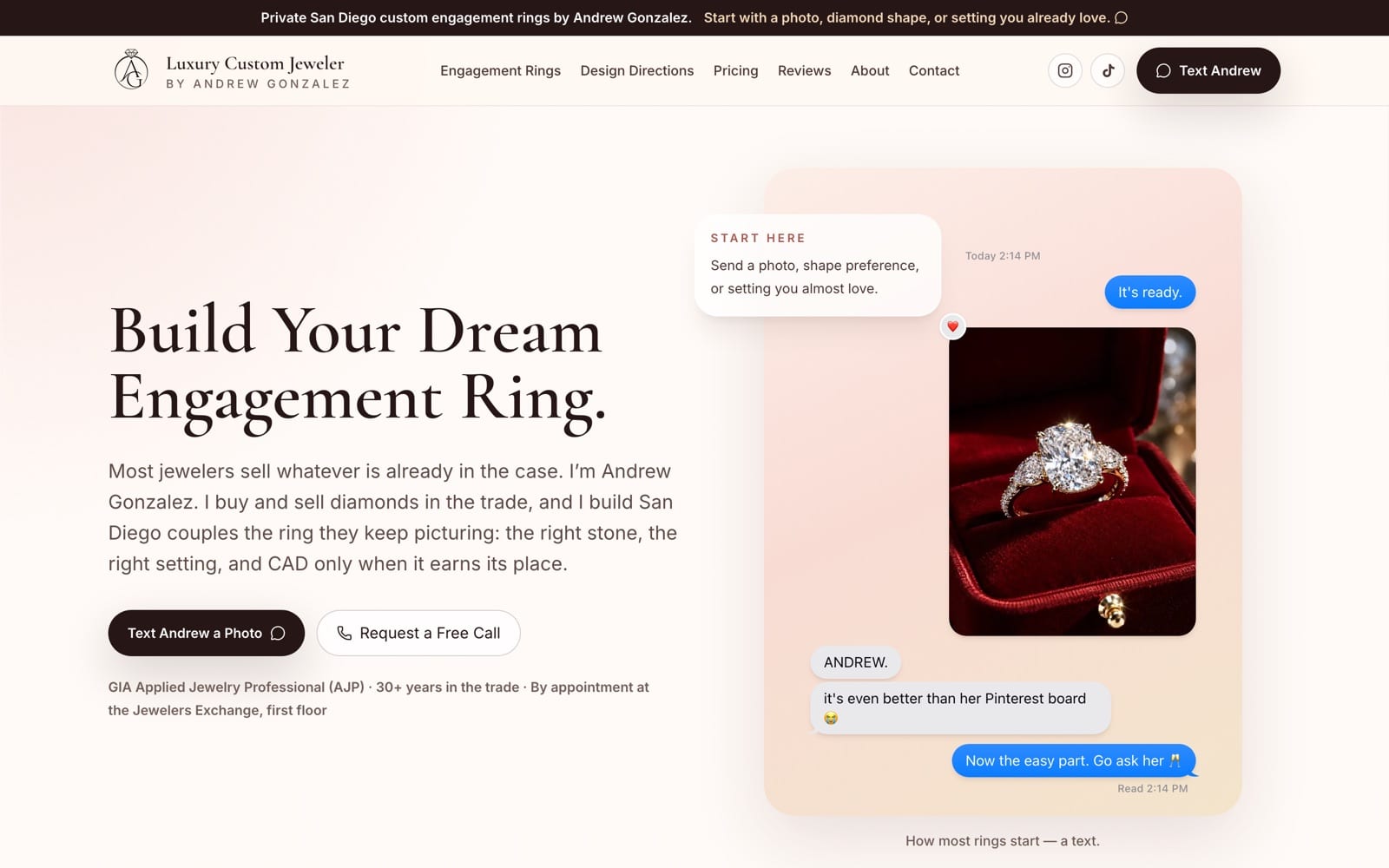 LuxuryCustomJeweler.com — custom fine jewelry website