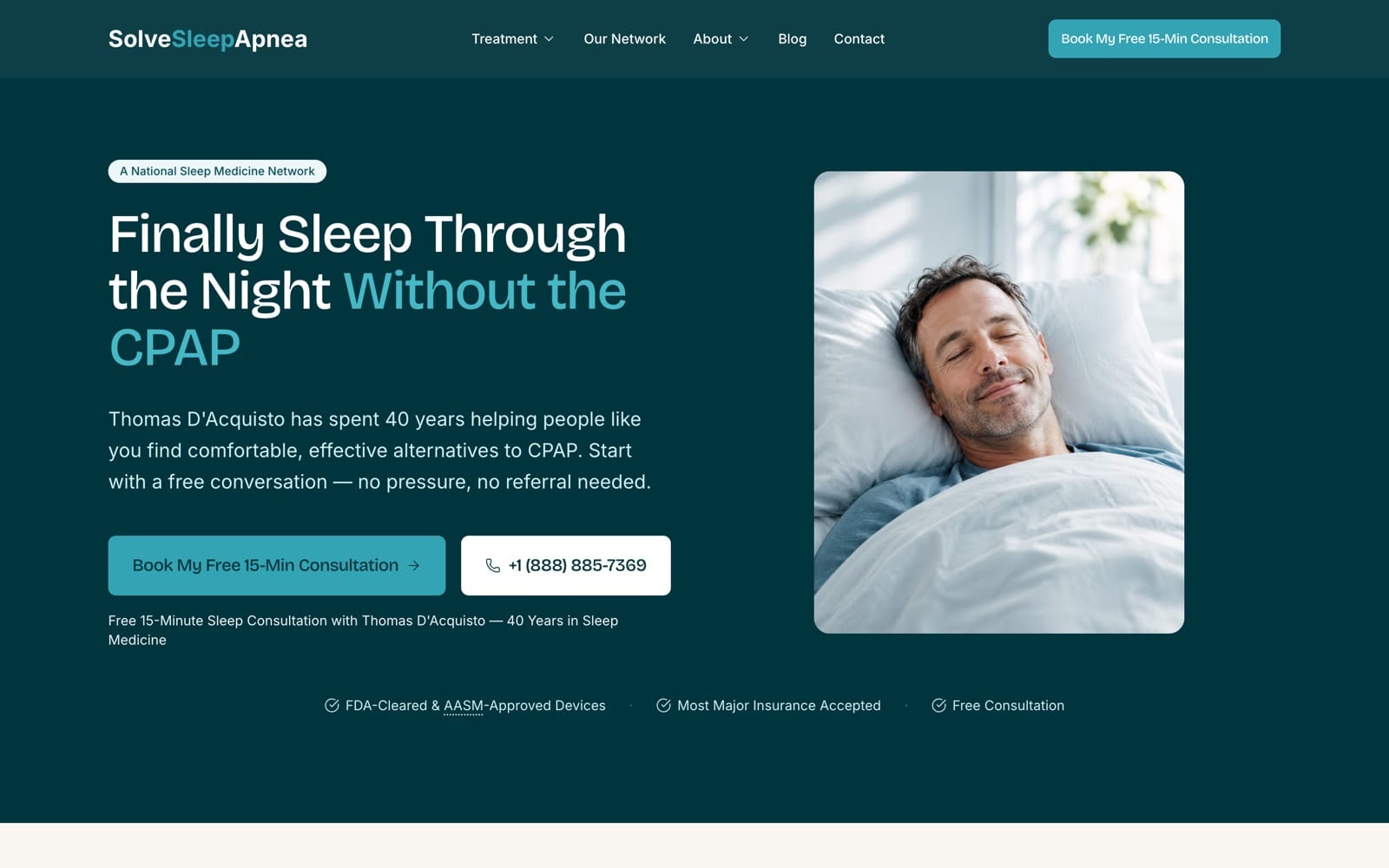 SolveSleepApnea.com — AI-powered healthcare platform for dental sleep medicine