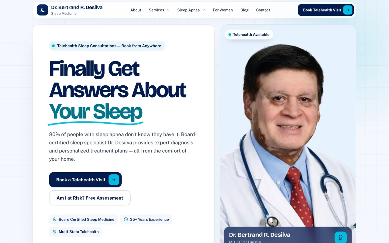 The Dr. Bertrand Desilva homepage at bertranddesilvamd.com